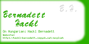 bernadett hackl business card